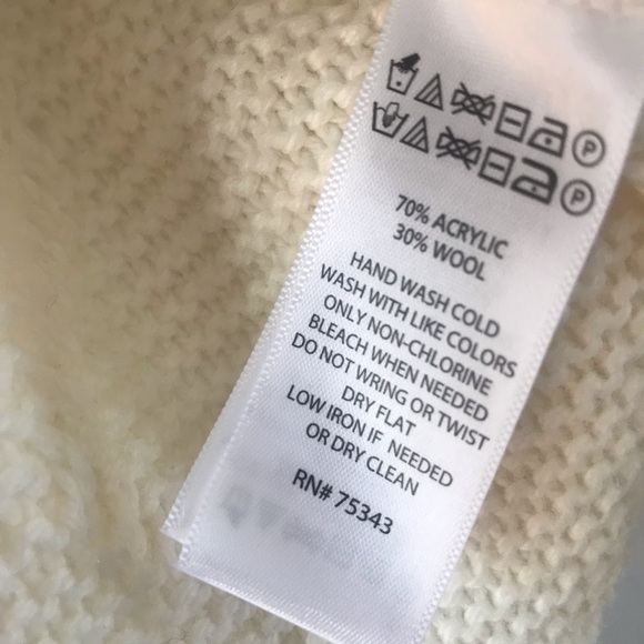 Max Studio Cream Knit Sweater - Wool Blend - Picture 5 of 5